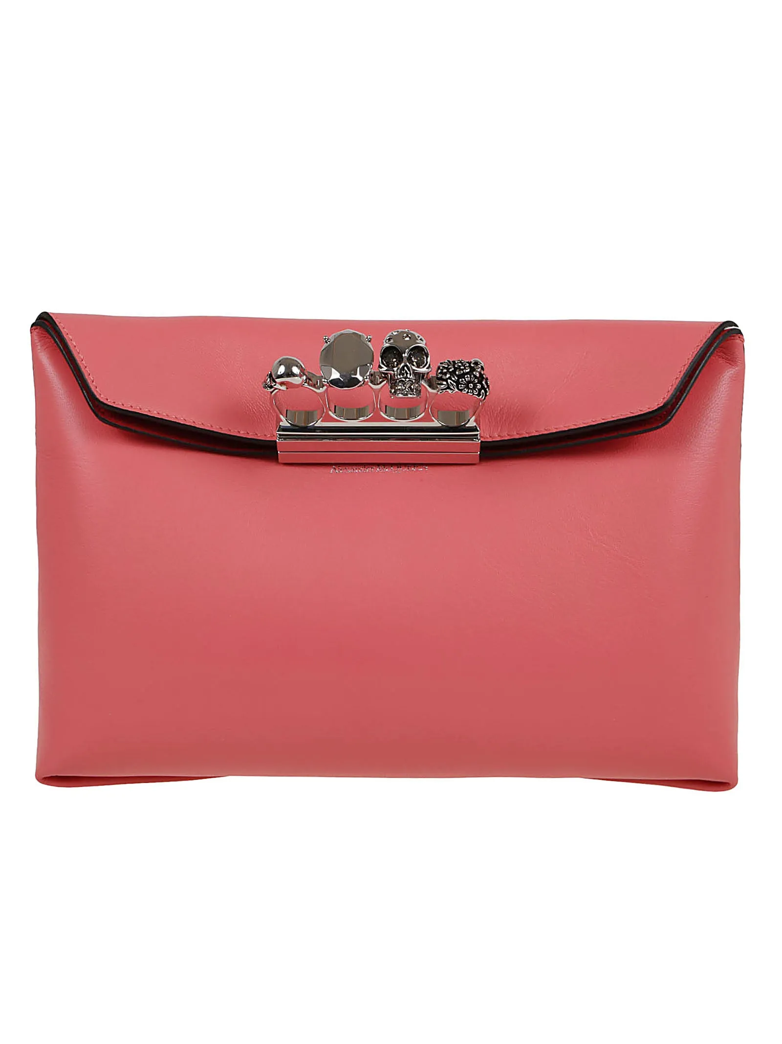 Alexander McQueen Four-Ring Embellished Clutch Bag