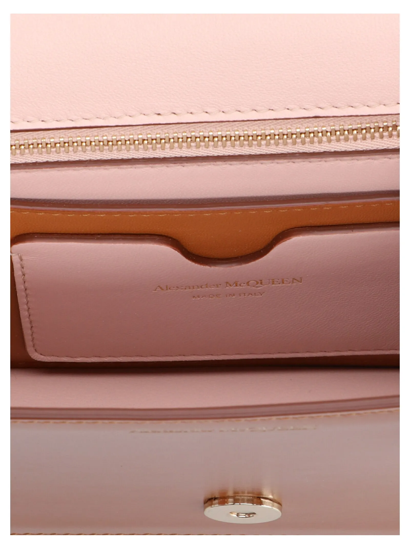 Alexander McQueen Four Ring Logo Detailed Shoulder Bag