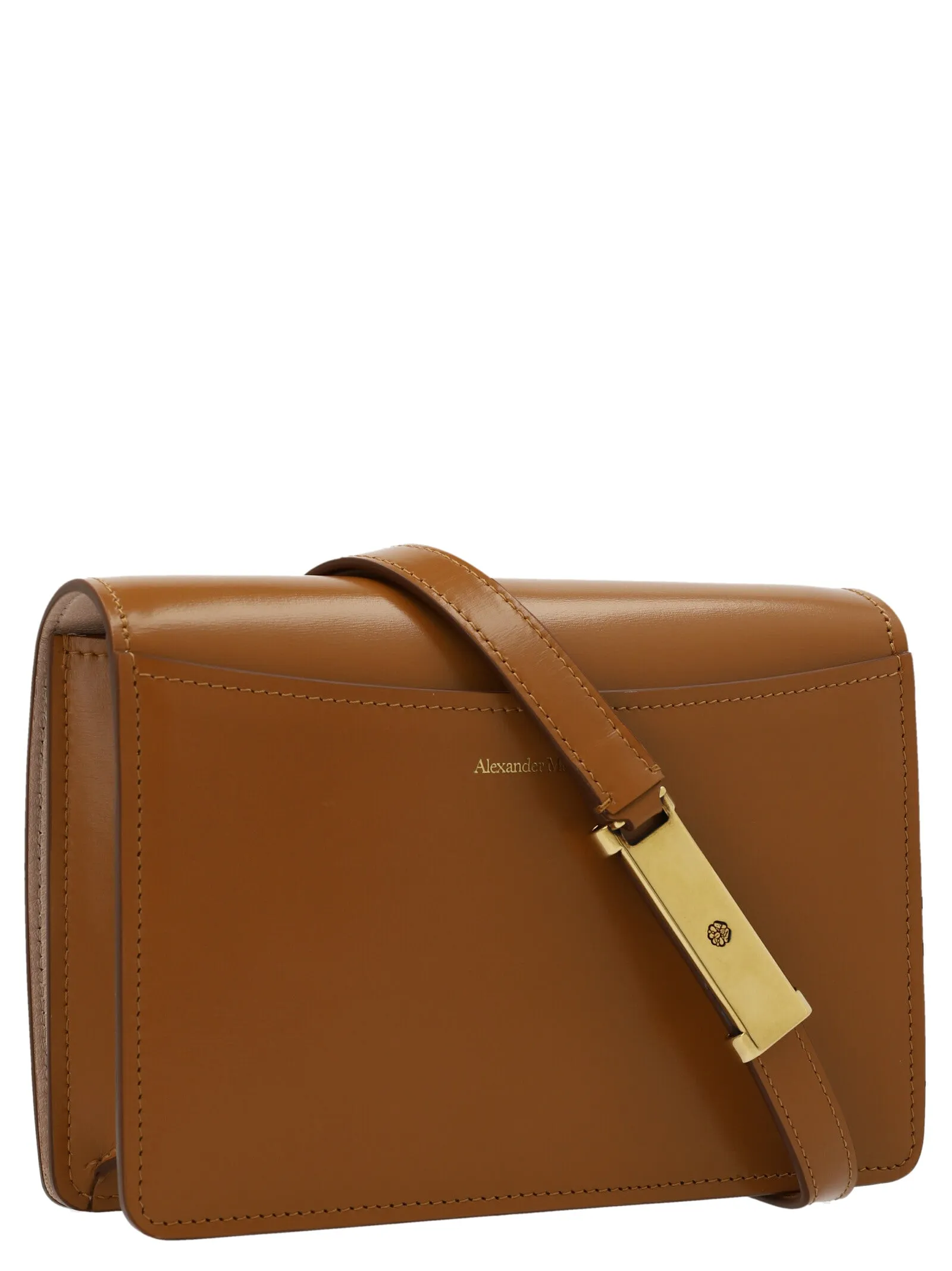 Alexander McQueen Four Ring Logo Detailed Shoulder Bag
