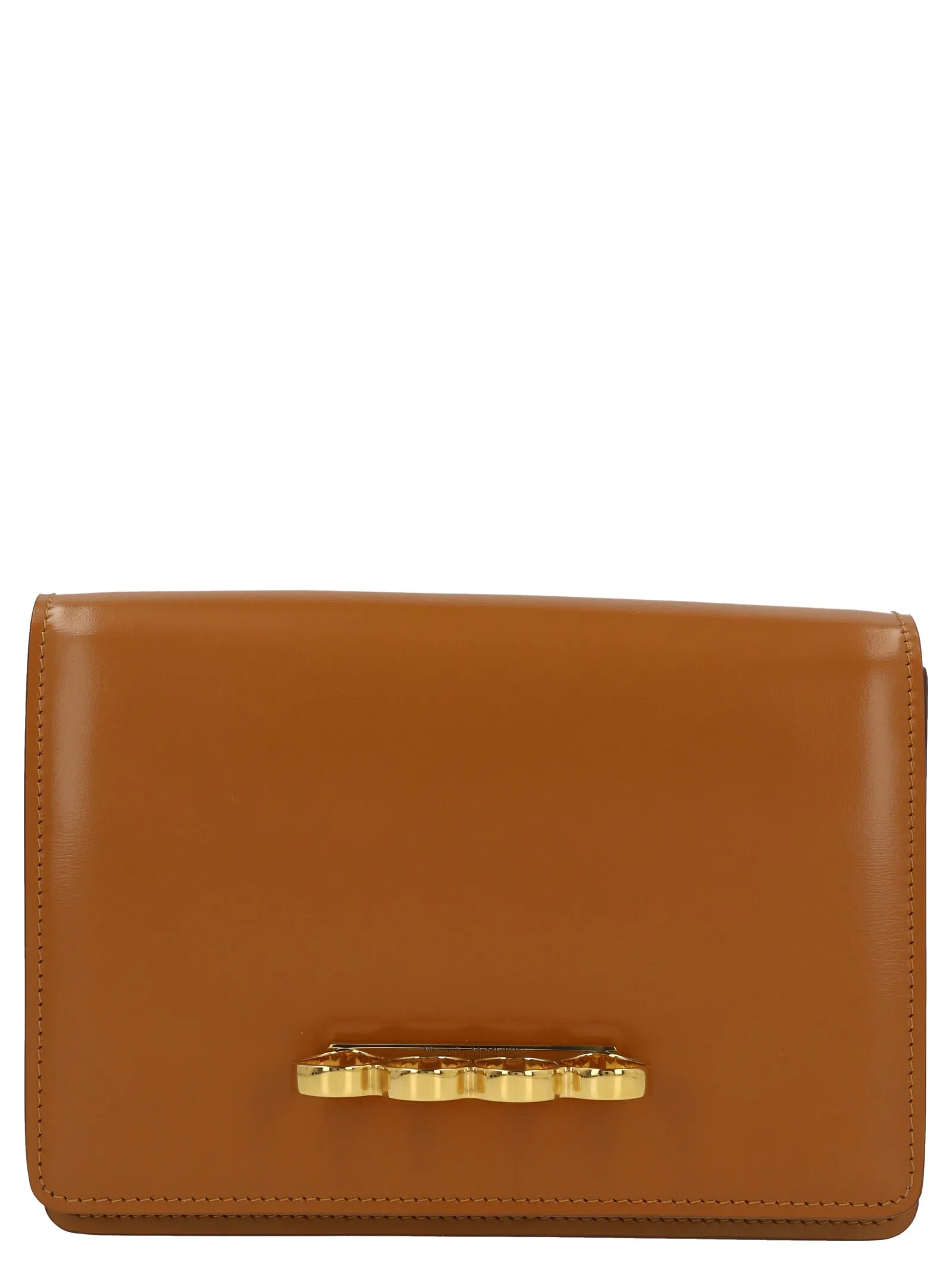 Alexander McQueen Four Ring Logo Detailed Shoulder Bag