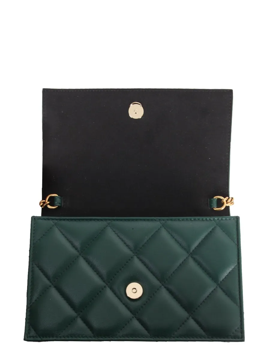 Alexander McQueen Skull-Logo Quilted Chained Clutch Bag