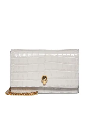 Alexander McQueen Small Skull Embossed Shoulder Bag