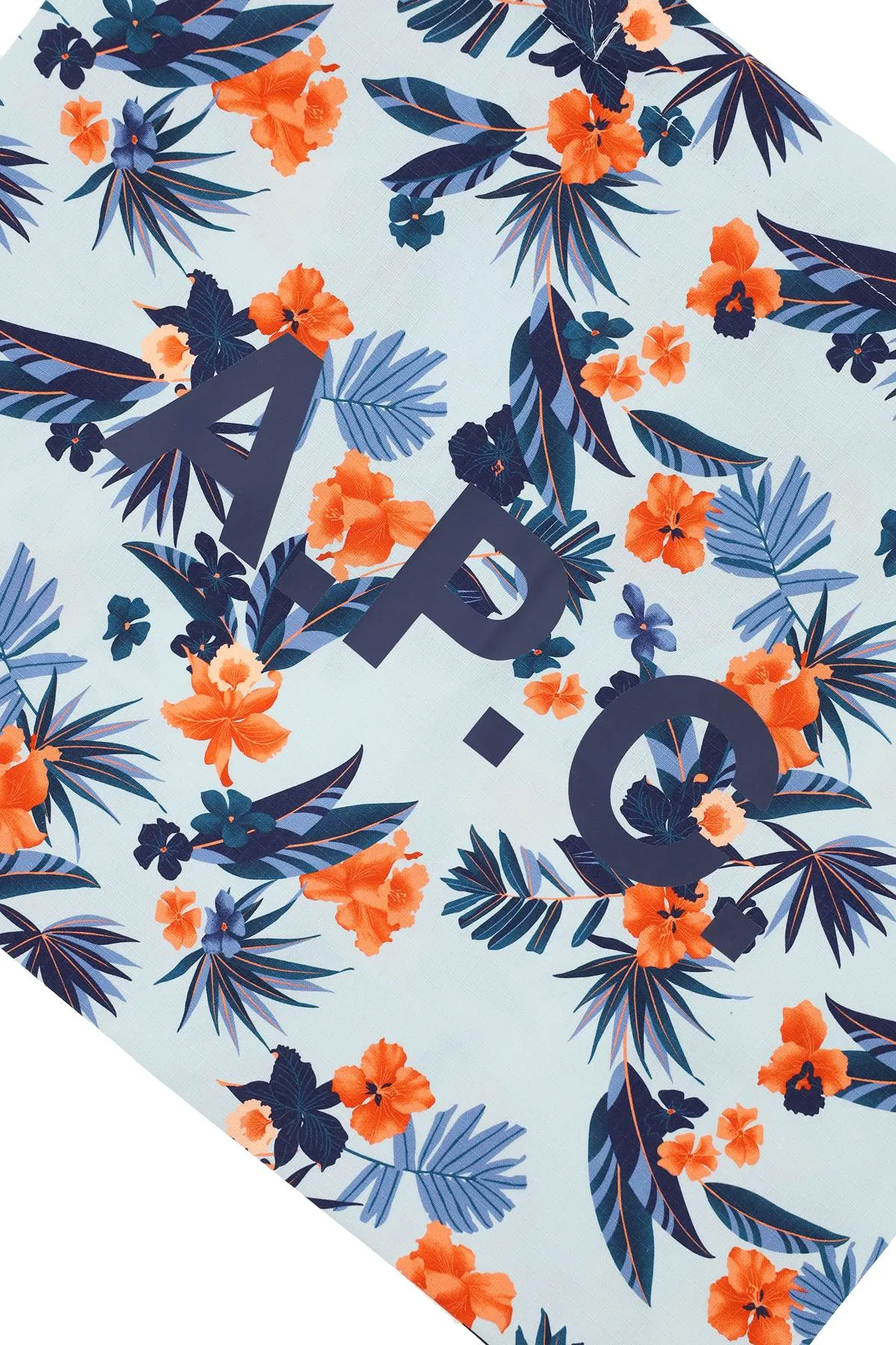A.P.C. Floral Logo Printed Tote Bag