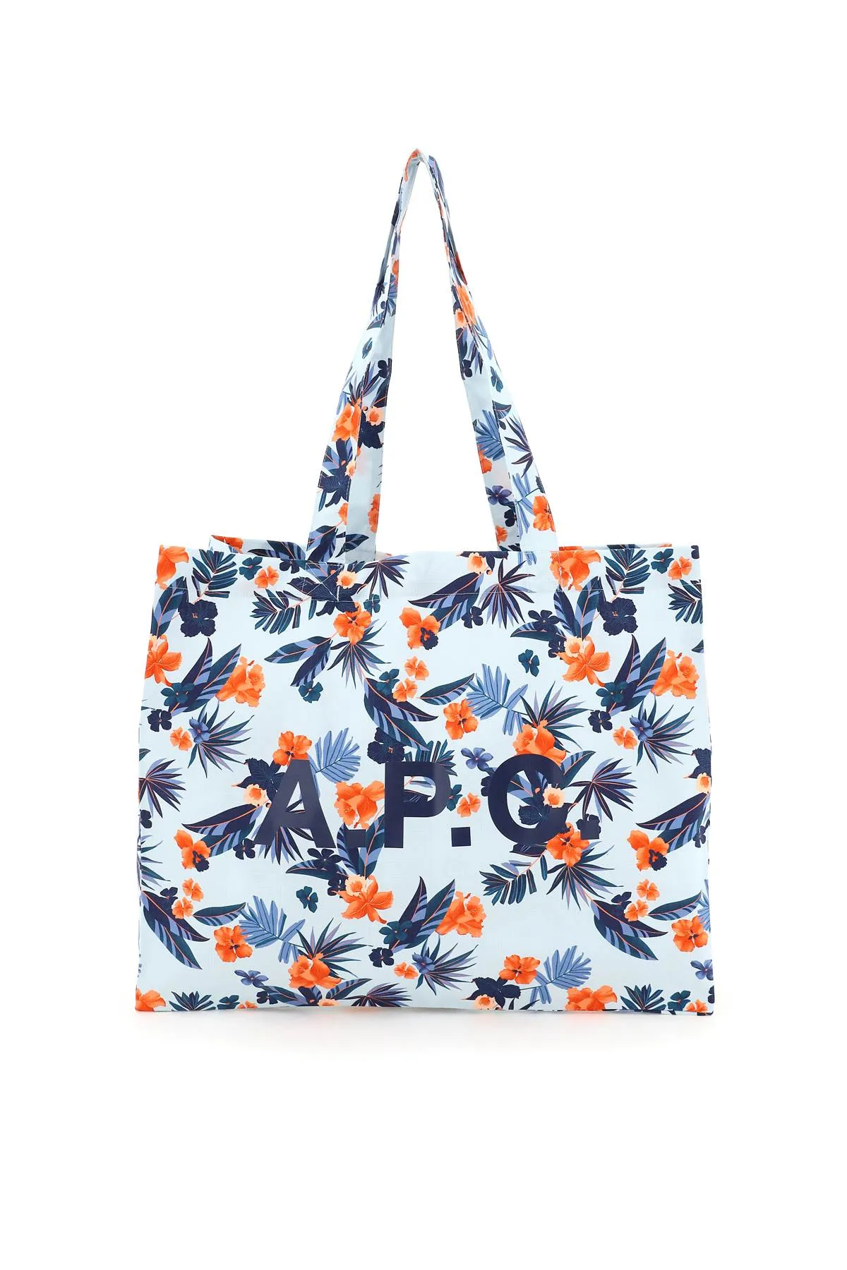 A.P.C. Floral Logo Printed Tote Bag
