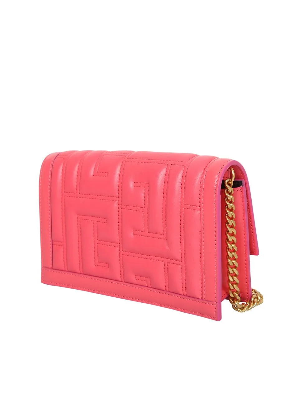 Balmain Mini 1945 Monogram Embossed Foldover Crossbody Bag