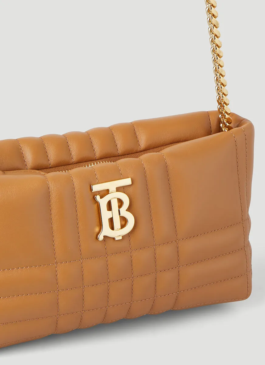 Burberry Logo Plaque Quilted Crossbody Bag