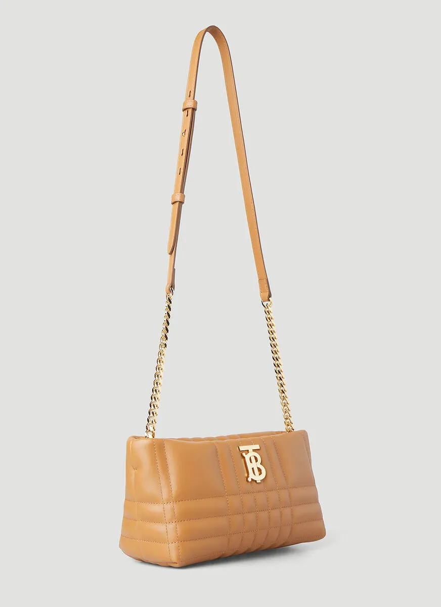 Burberry Logo Plaque Quilted Crossbody Bag