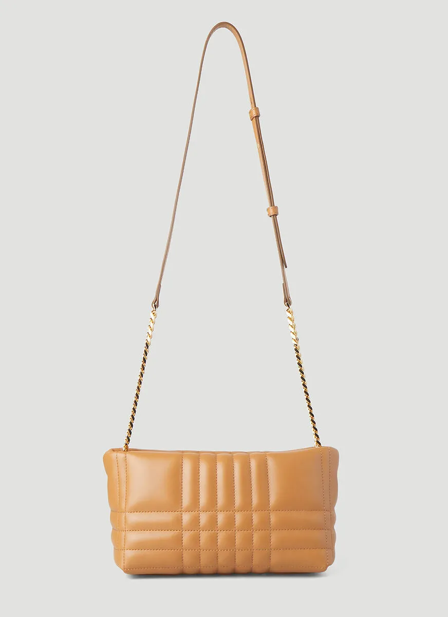 Burberry Logo Plaque Quilted Crossbody Bag