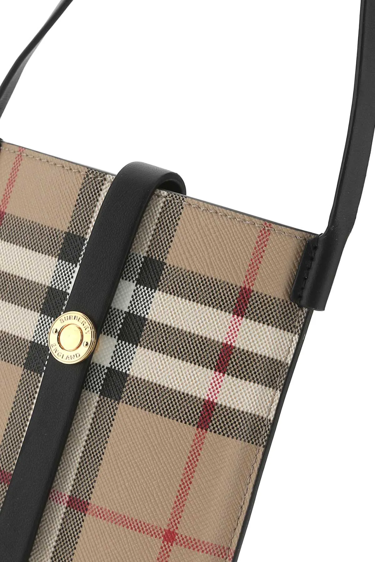 Burberry Logo Printed Checked Mini Bag