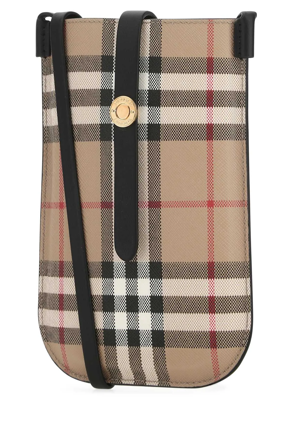 Burberry Logo Printed Checked Mini Bag