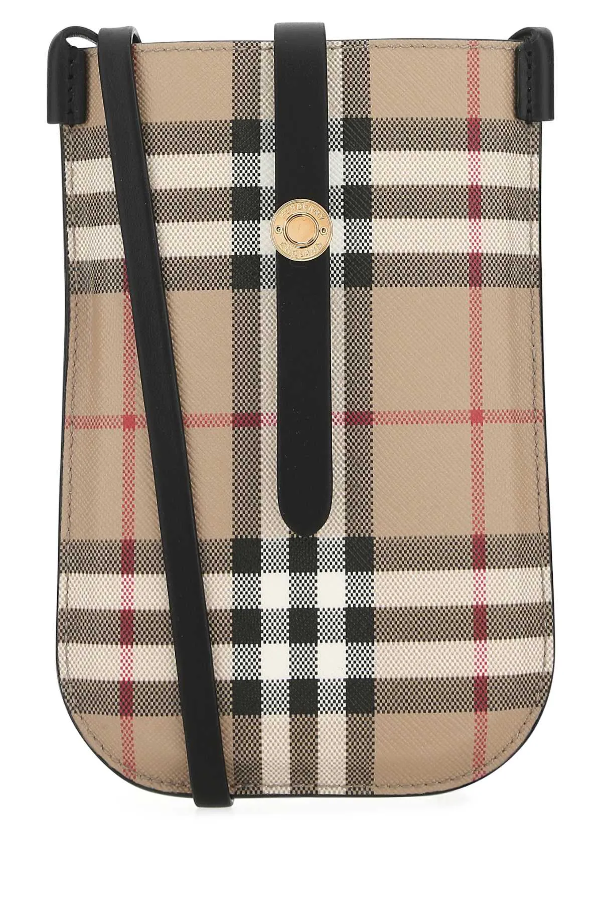 Burberry Logo Printed Checked Mini Bag