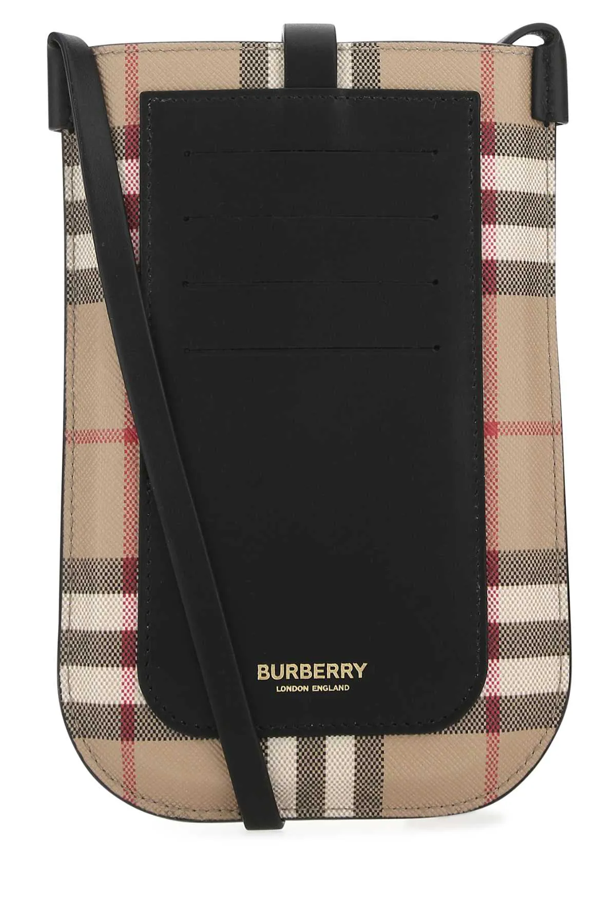 Burberry Logo Printed Checked Mini Bag