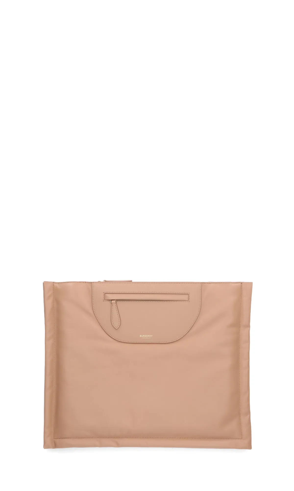 Burberry Logo Printed Zip-Detailed Pouch