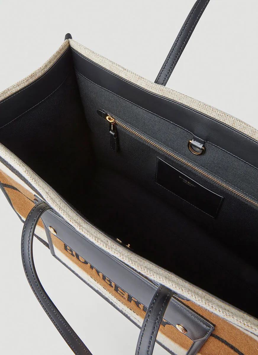 Burberry Medium Striped Freya Tote Bag