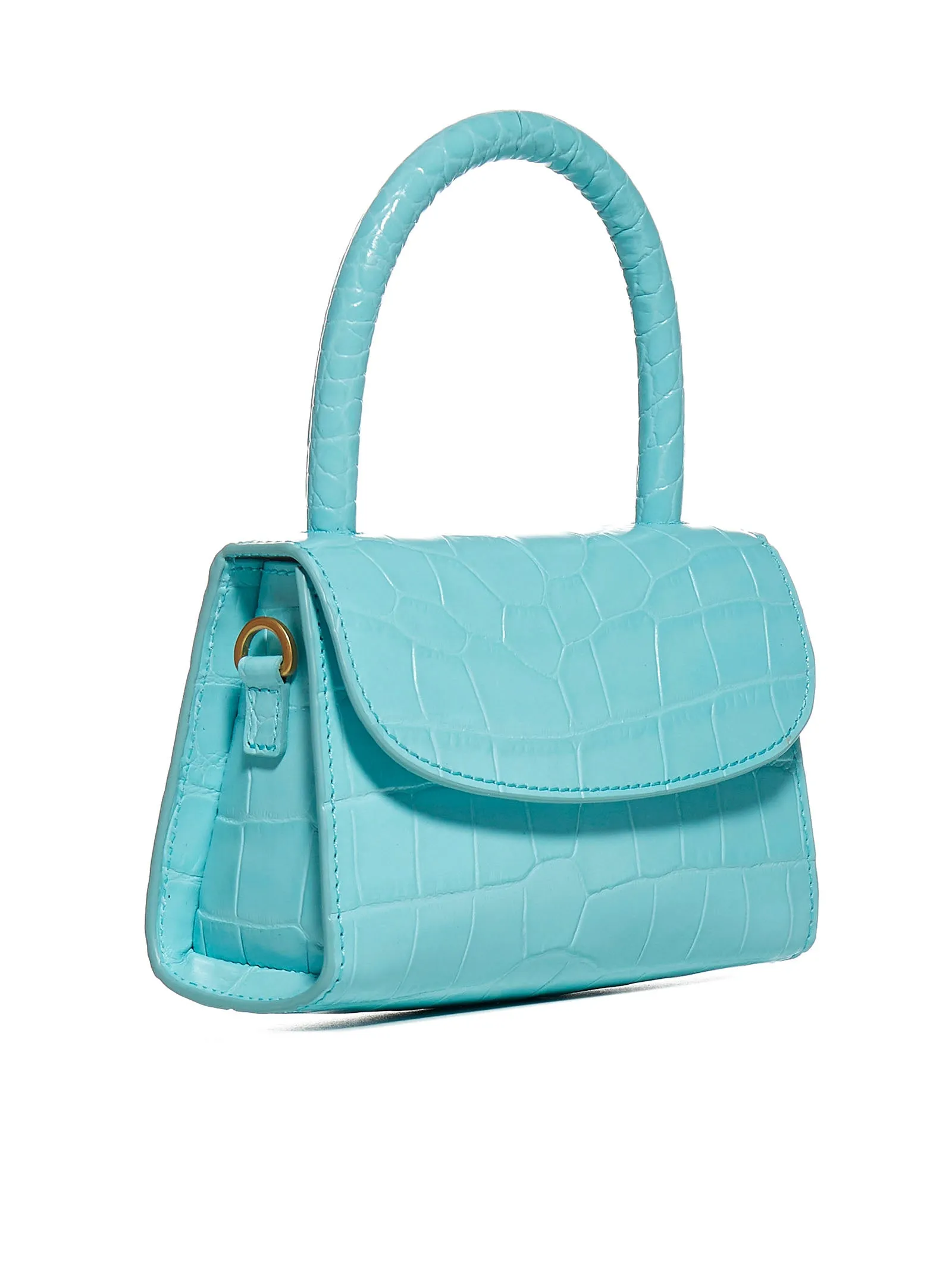 By Far Mini Embossed Shoulder Bag