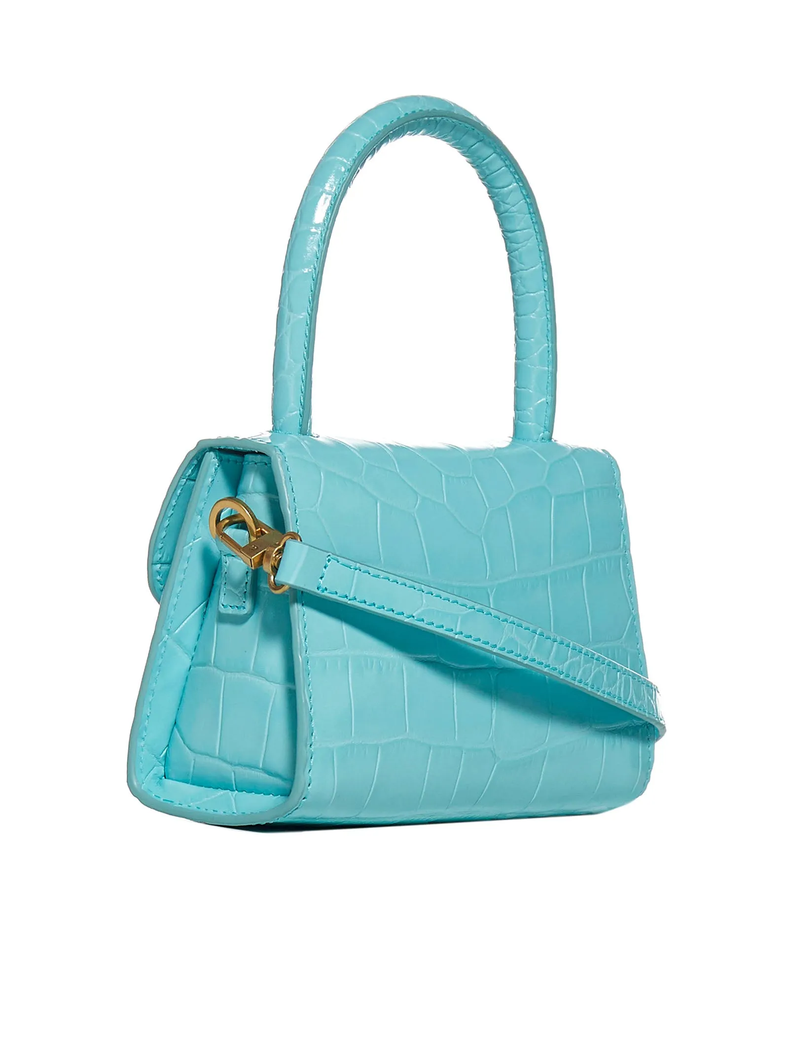 By Far Mini Embossed Shoulder Bag