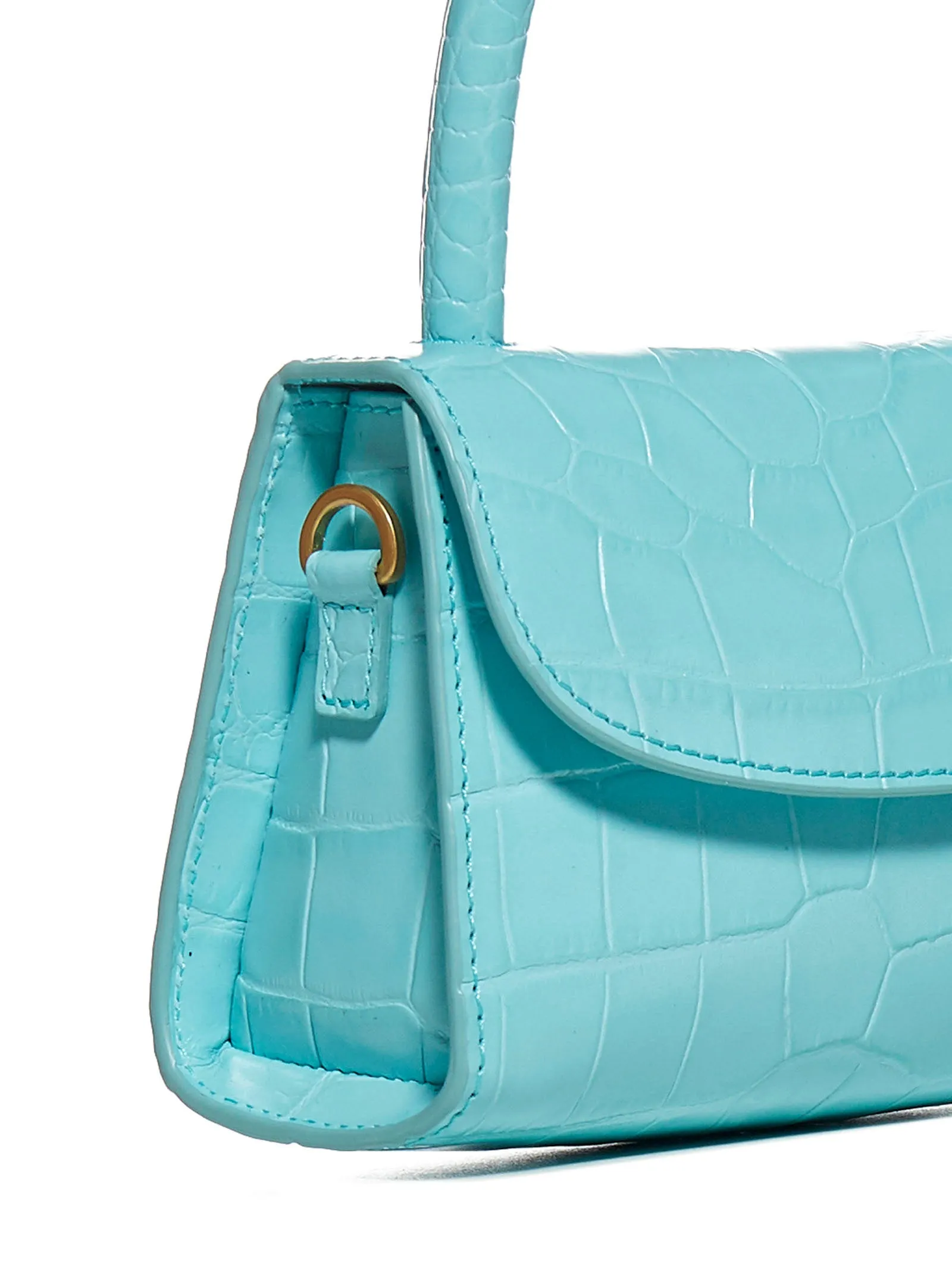By Far Mini Embossed Shoulder Bag