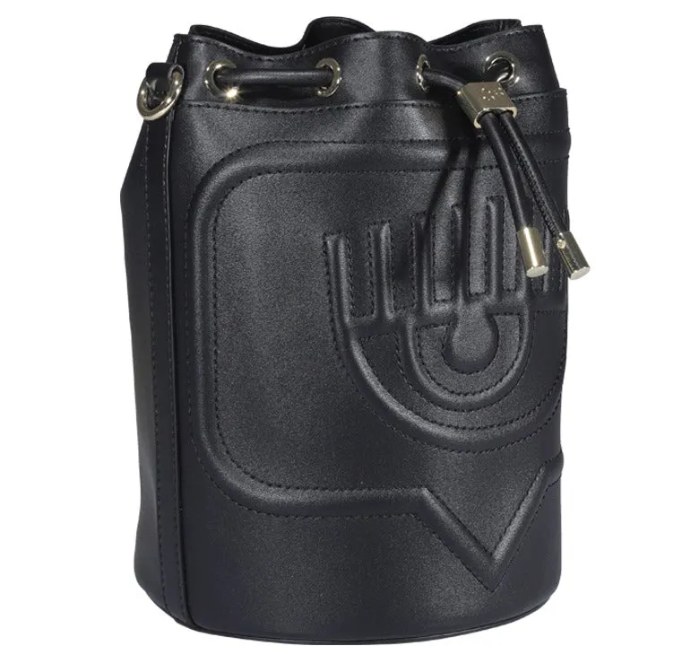 Chiara Ferragni Eyelike Embossed Drawstring Bucket Bag