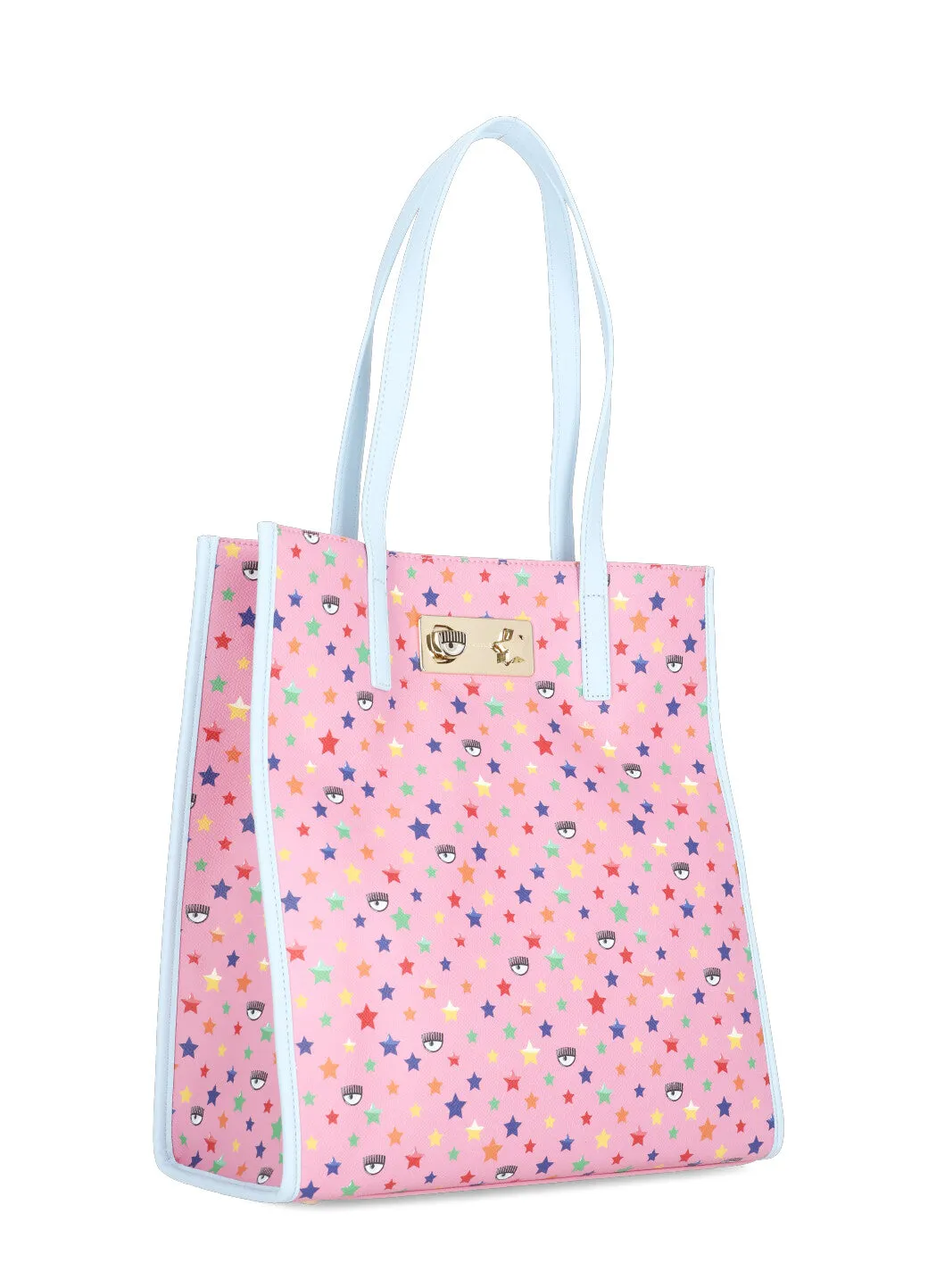 Chiara Ferragni Eyelike Plaque Star Print Tote Bag