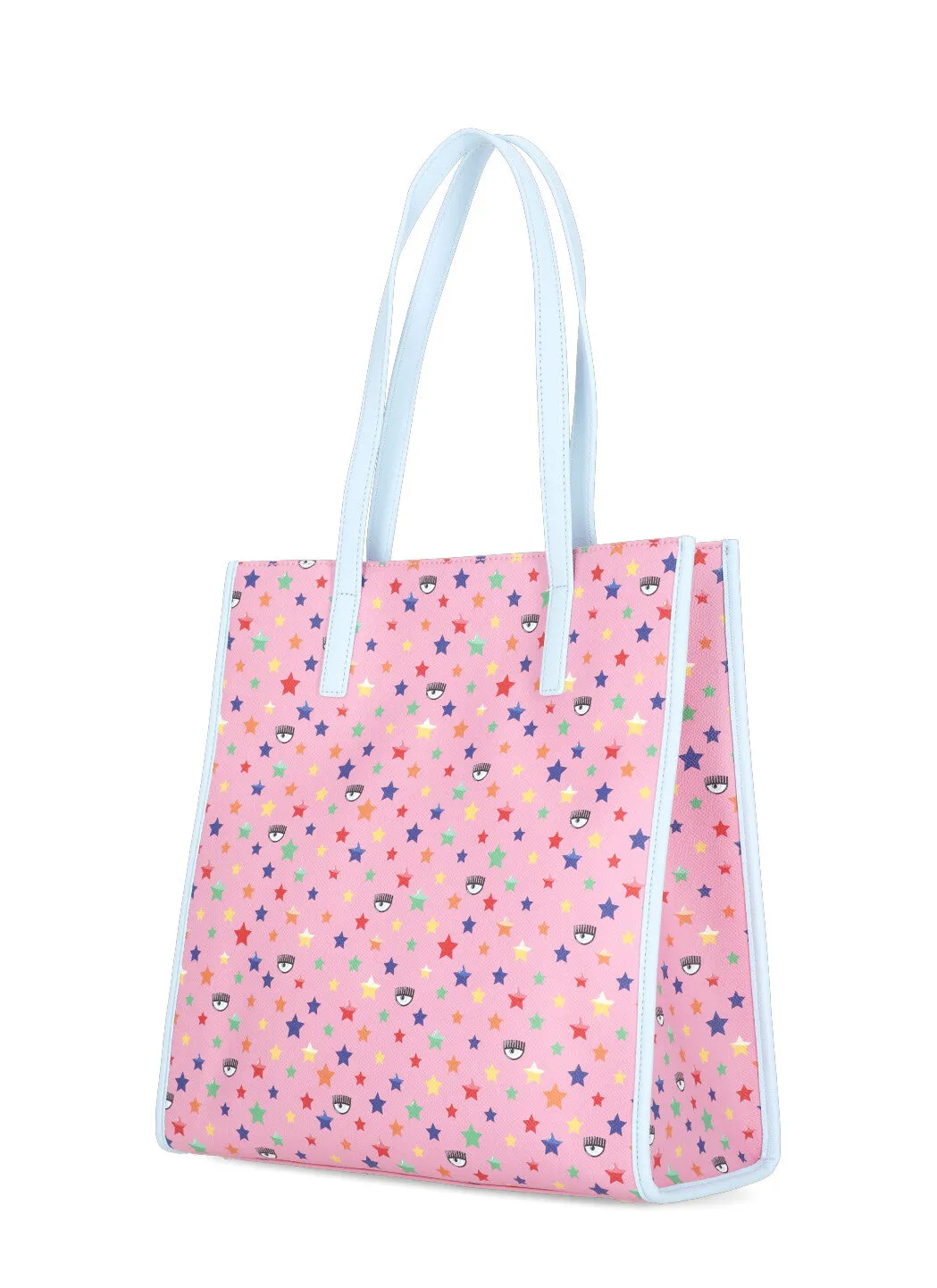 Chiara Ferragni Eyelike Plaque Star Print Tote Bag