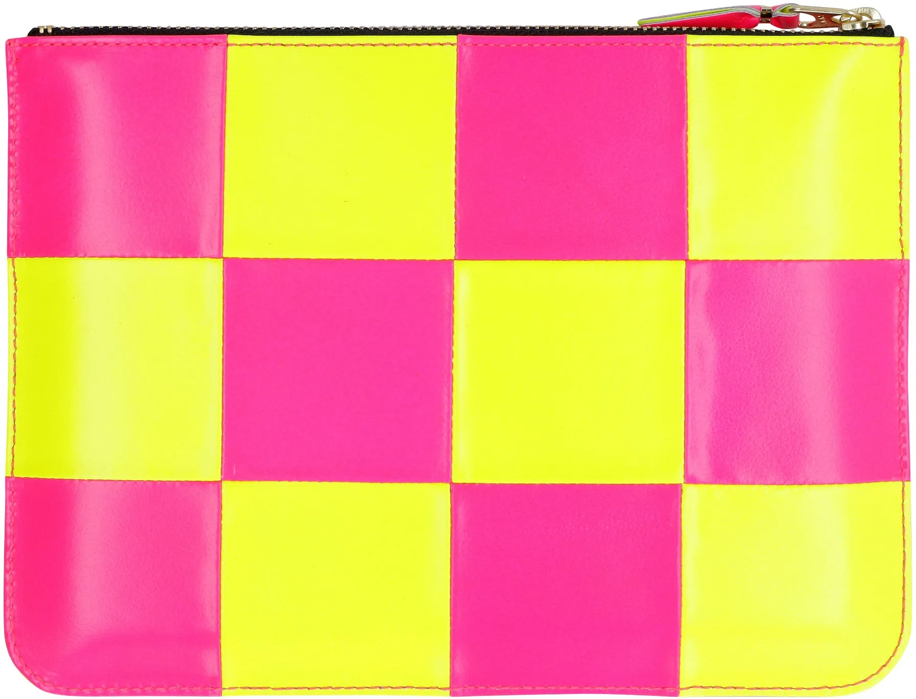 Comme des Garons Wallet Checked Pattern Clutch Bag