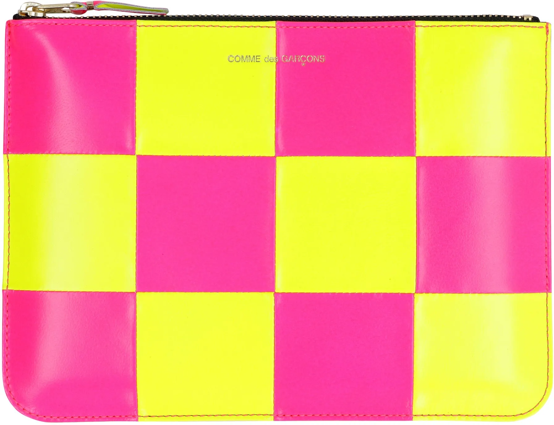 Comme des Garons Wallet Checked Pattern Clutch Bag