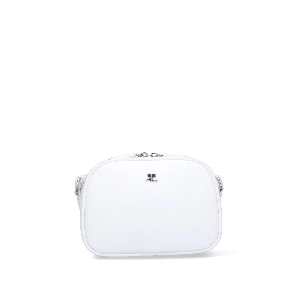 Courrges Logo Plaque Zip-Up Tote Bag