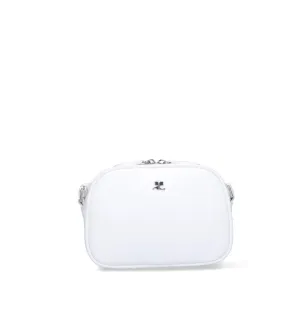 Courrges Logo Plaque Zip-Up Tote Bag