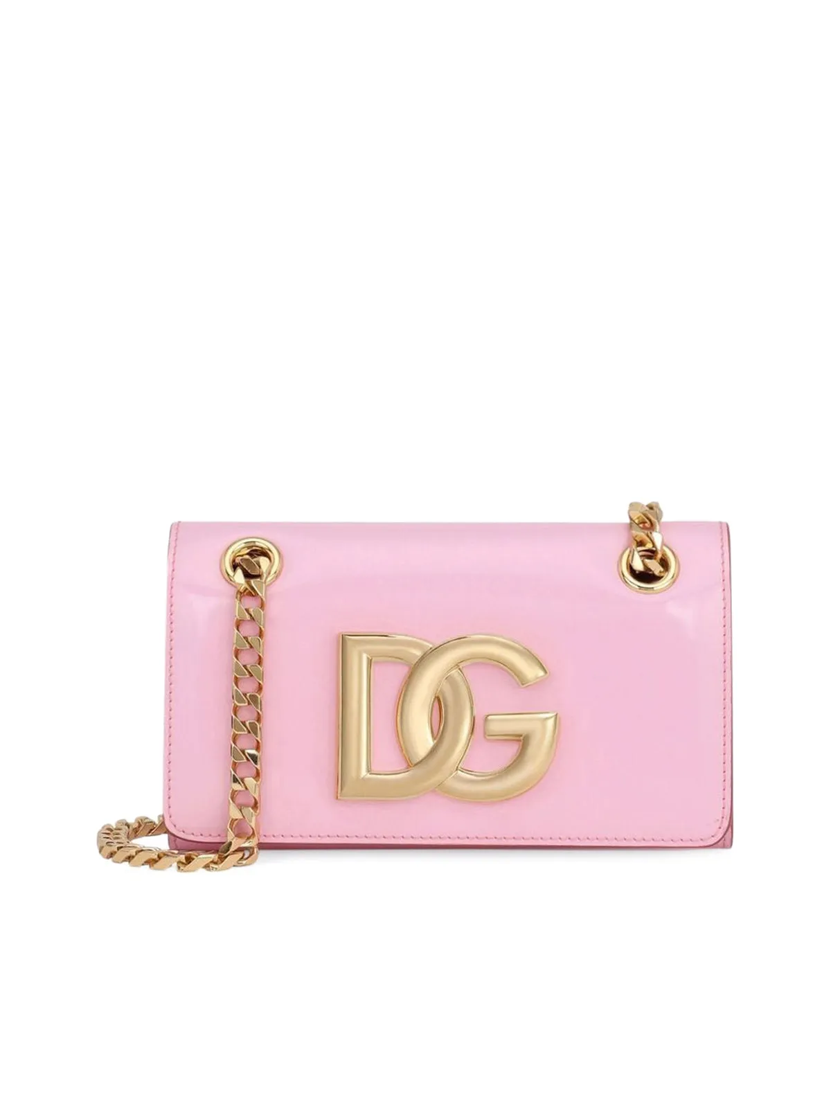 Dolce & Gabbana DG Logo Plaque Chain-Link Crossbody Bag