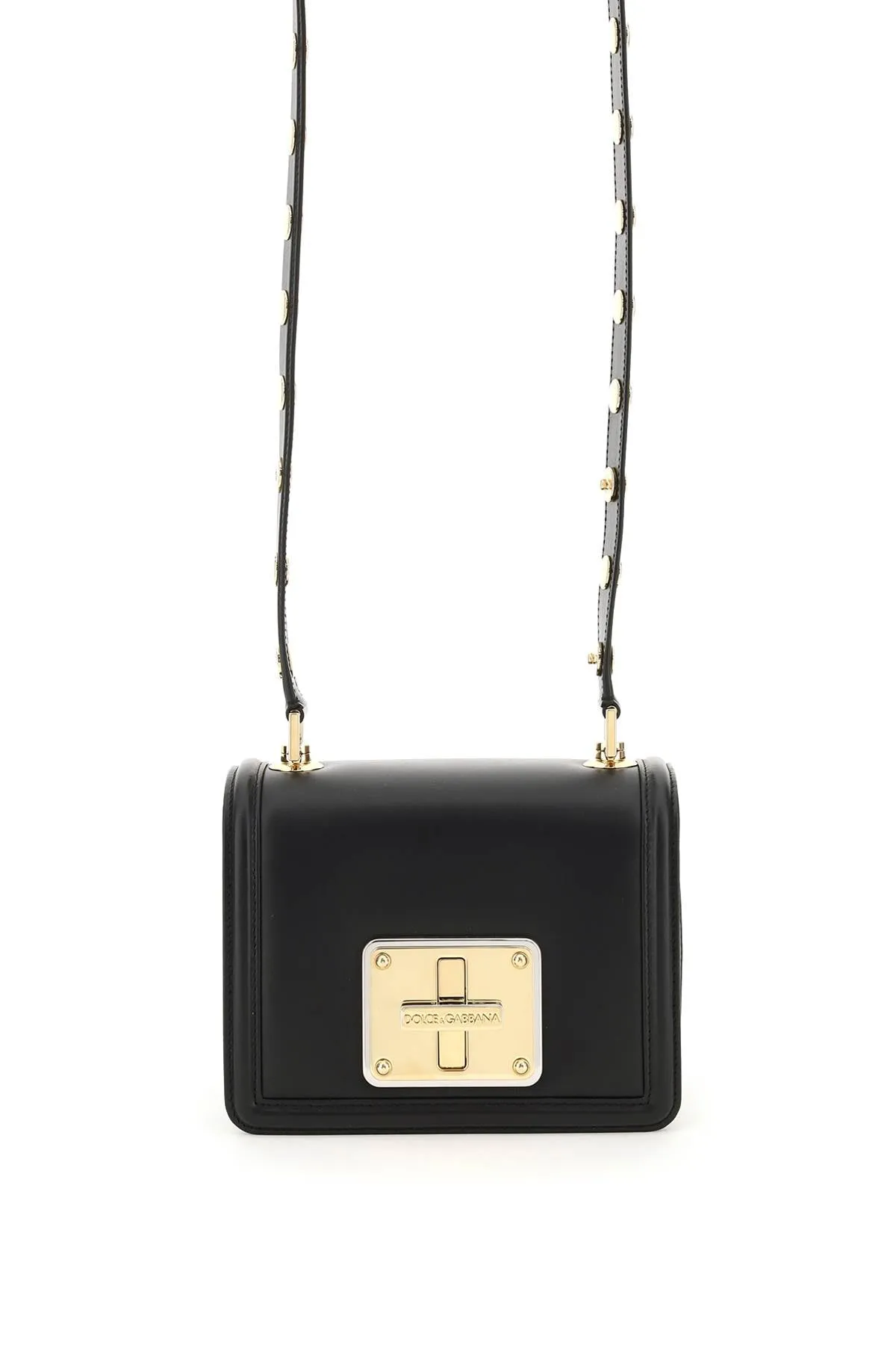 Dolce & Gabbana Logo Engraved Twist-Lock Crossbody Bag