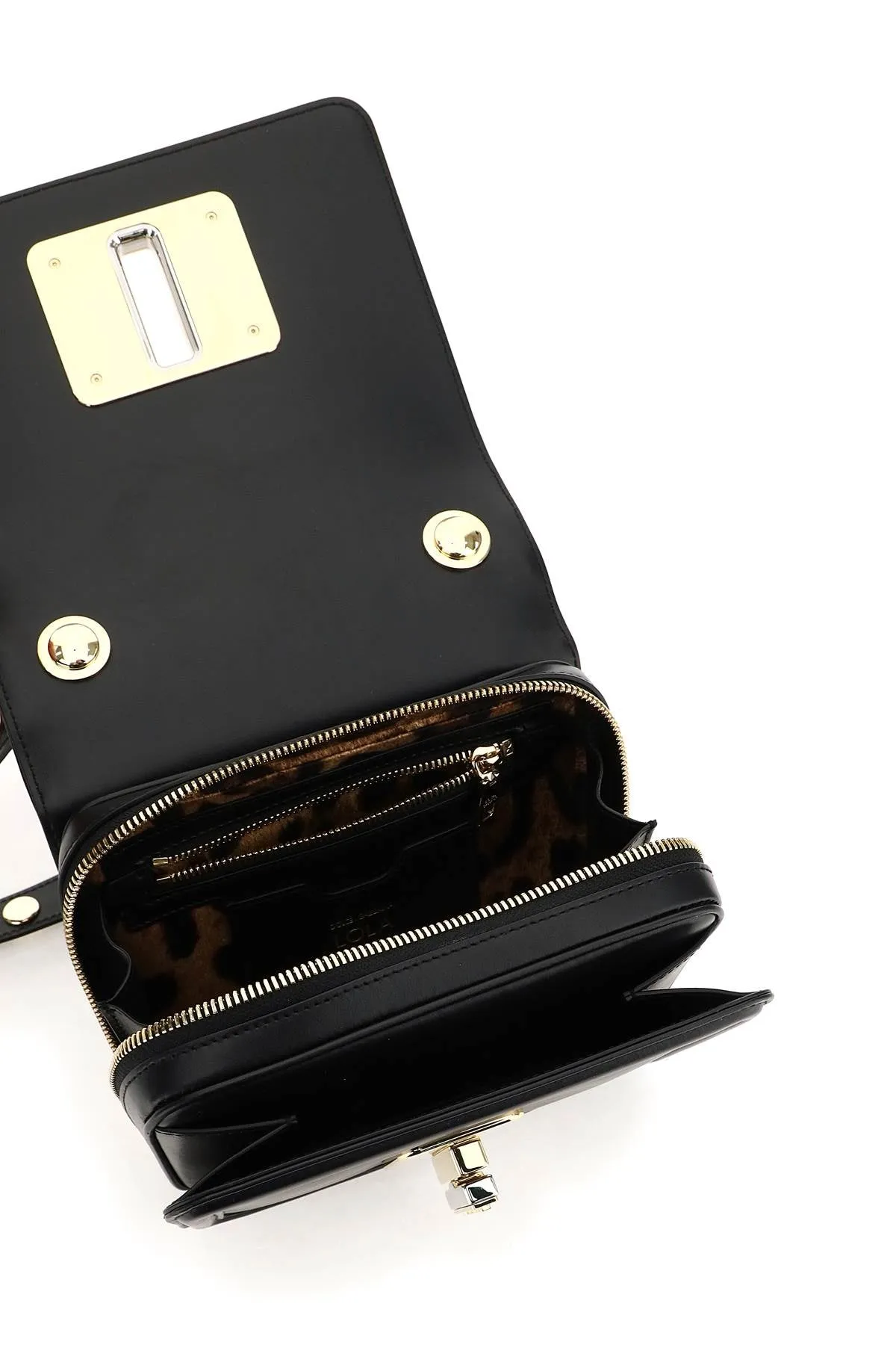 Dolce & Gabbana Logo Engraved Twist-Lock Crossbody Bag