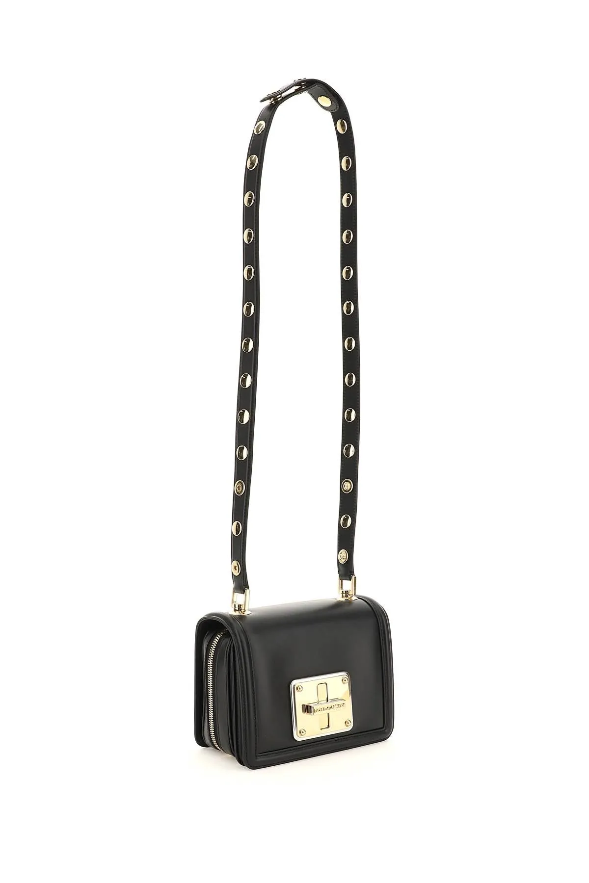 Dolce & Gabbana Logo Engraved Twist-Lock Crossbody Bag