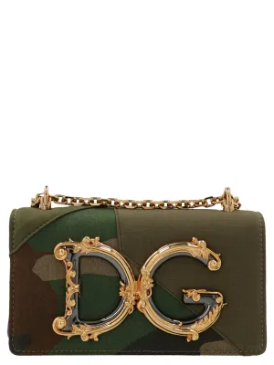 Dolce & Gabbana Logo Plaque Chained Crossbody Bag