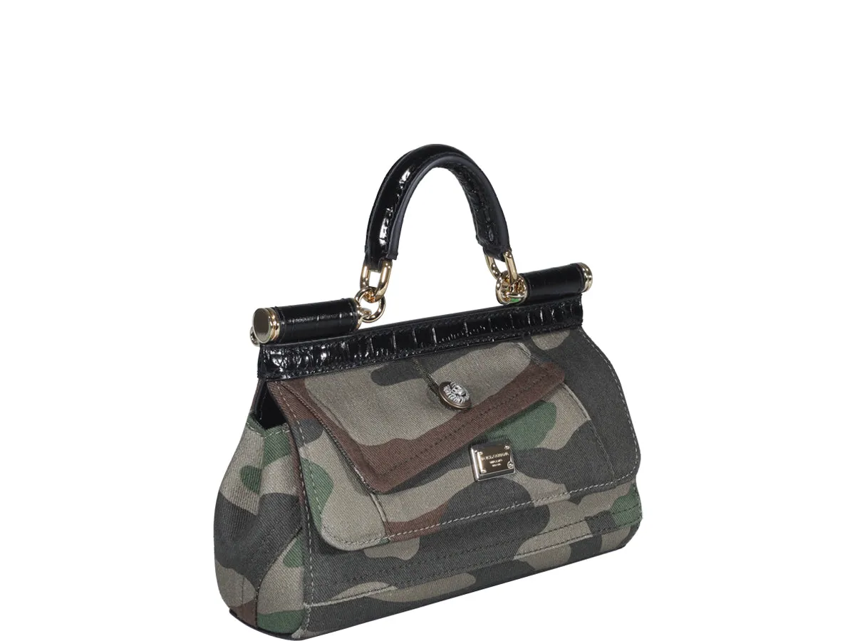 Dolce & Gabbana Sicily Camouflage Foldover Crossbody Bag