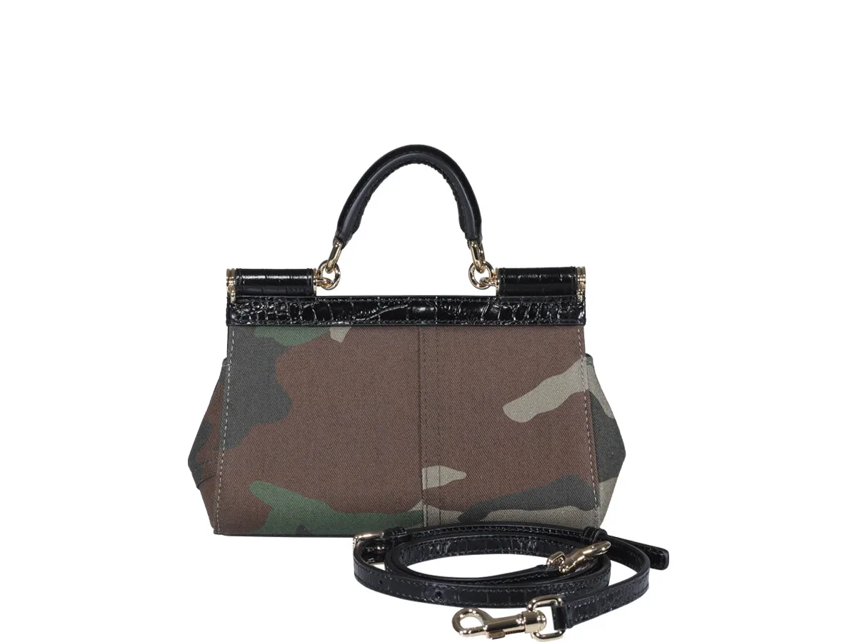 Dolce & Gabbana Sicily Camouflage Foldover Crossbody Bag