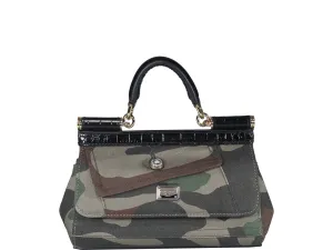 Dolce & Gabbana Sicily Camouflage Foldover Crossbody Bag