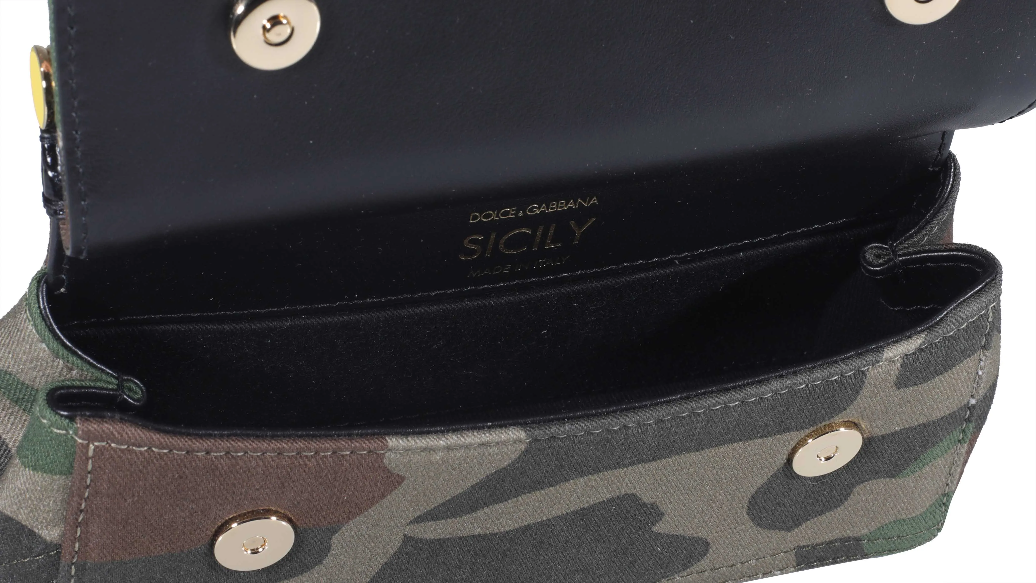Dolce & Gabbana Sicily Camouflage Foldover Crossbody Bag