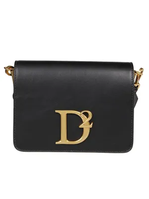 Dsquared2 Logo Plaque Foldover Crossbody Bag