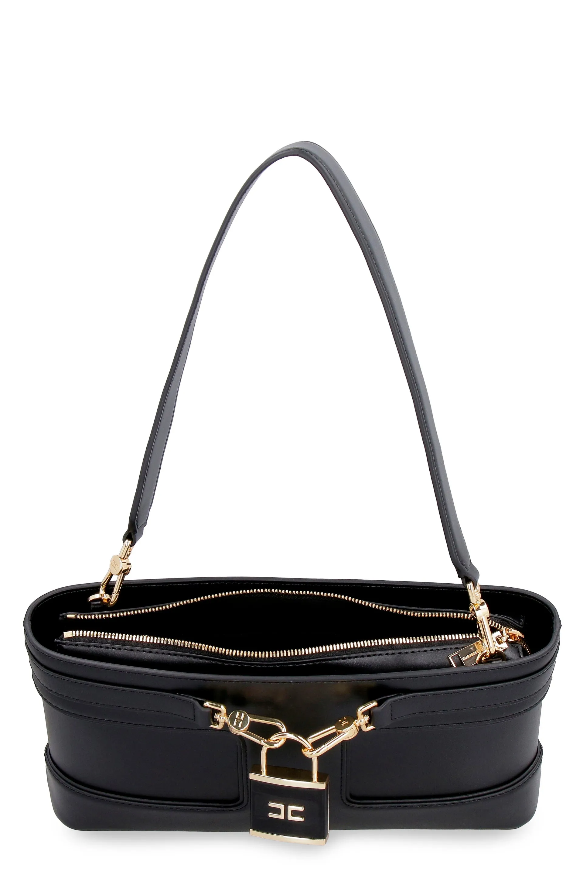 Elisabetta Franchi Padlock-Detailed Shoulder Bag