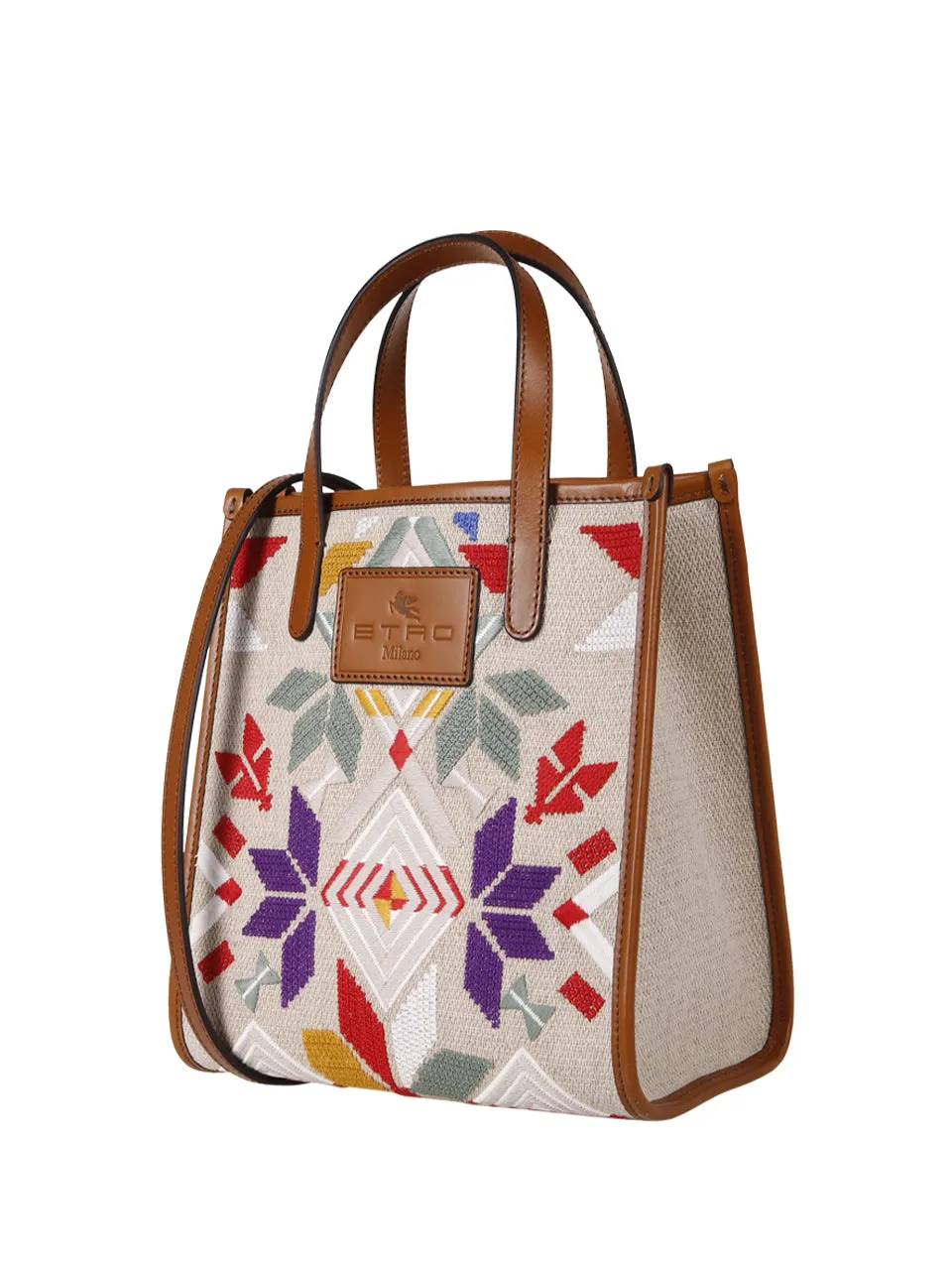 Etro Logo Patch Embroidered Tote Bag