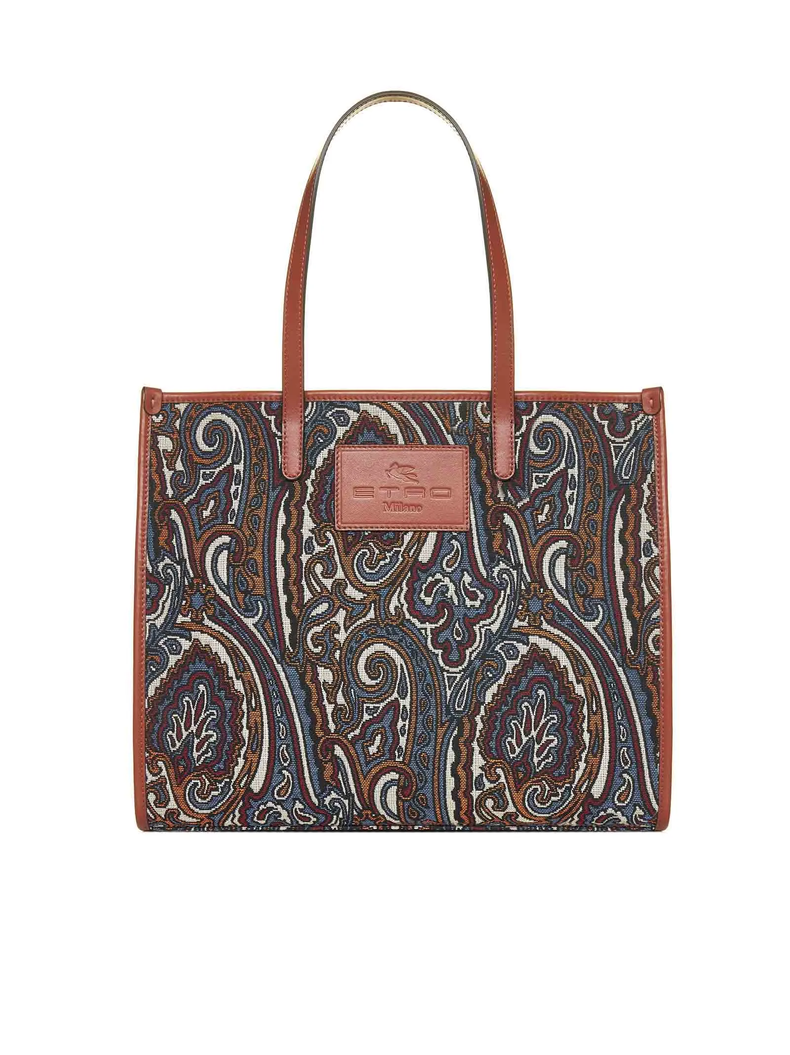 Etro Logo-Patch Jacquard Top Handle Bag