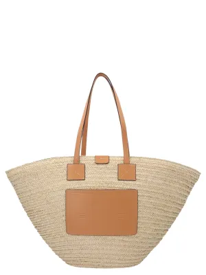 Etro Logo Patch Woven Tote Bag
