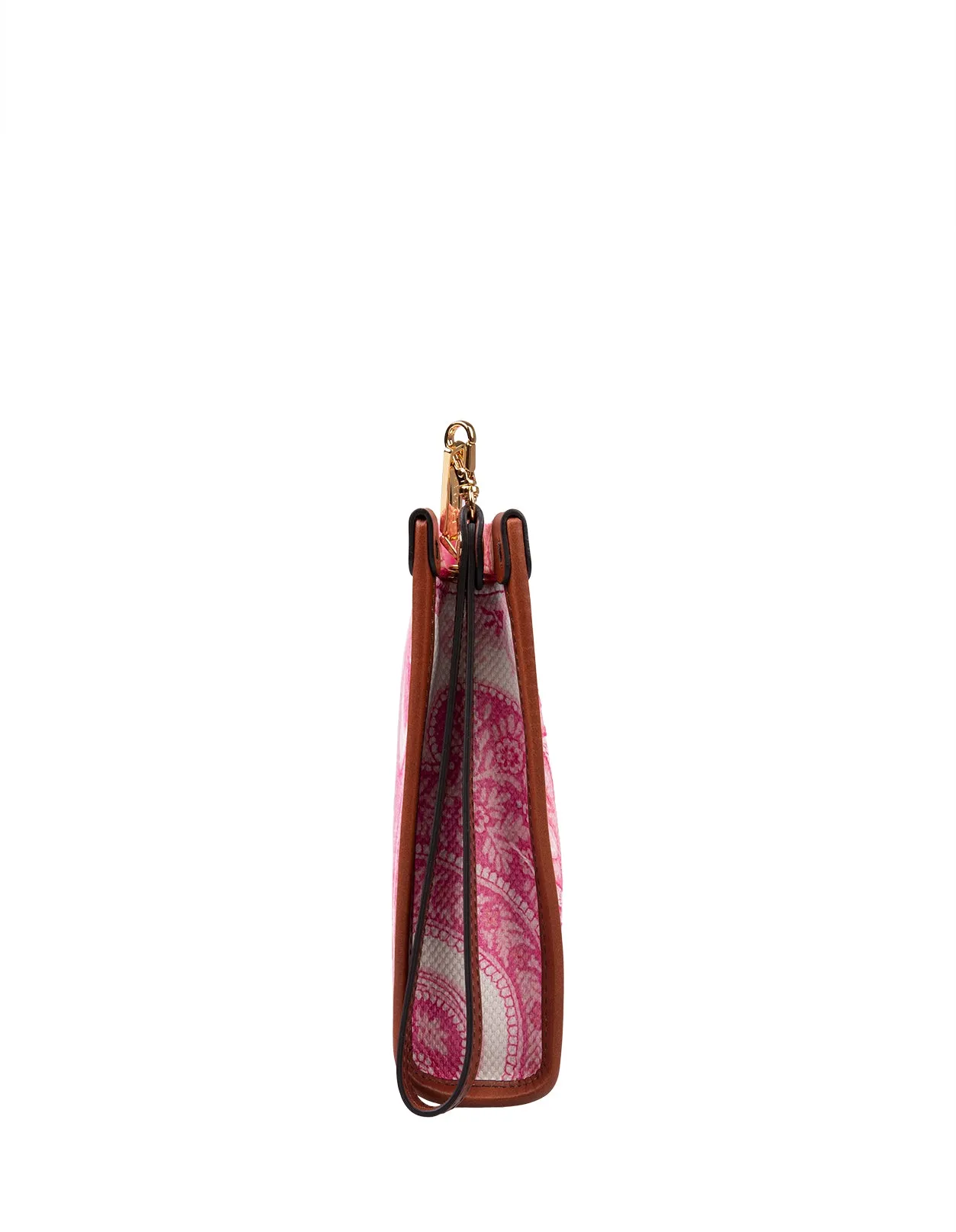 Etro Paisley Printed Logo Patch Clutch Bag