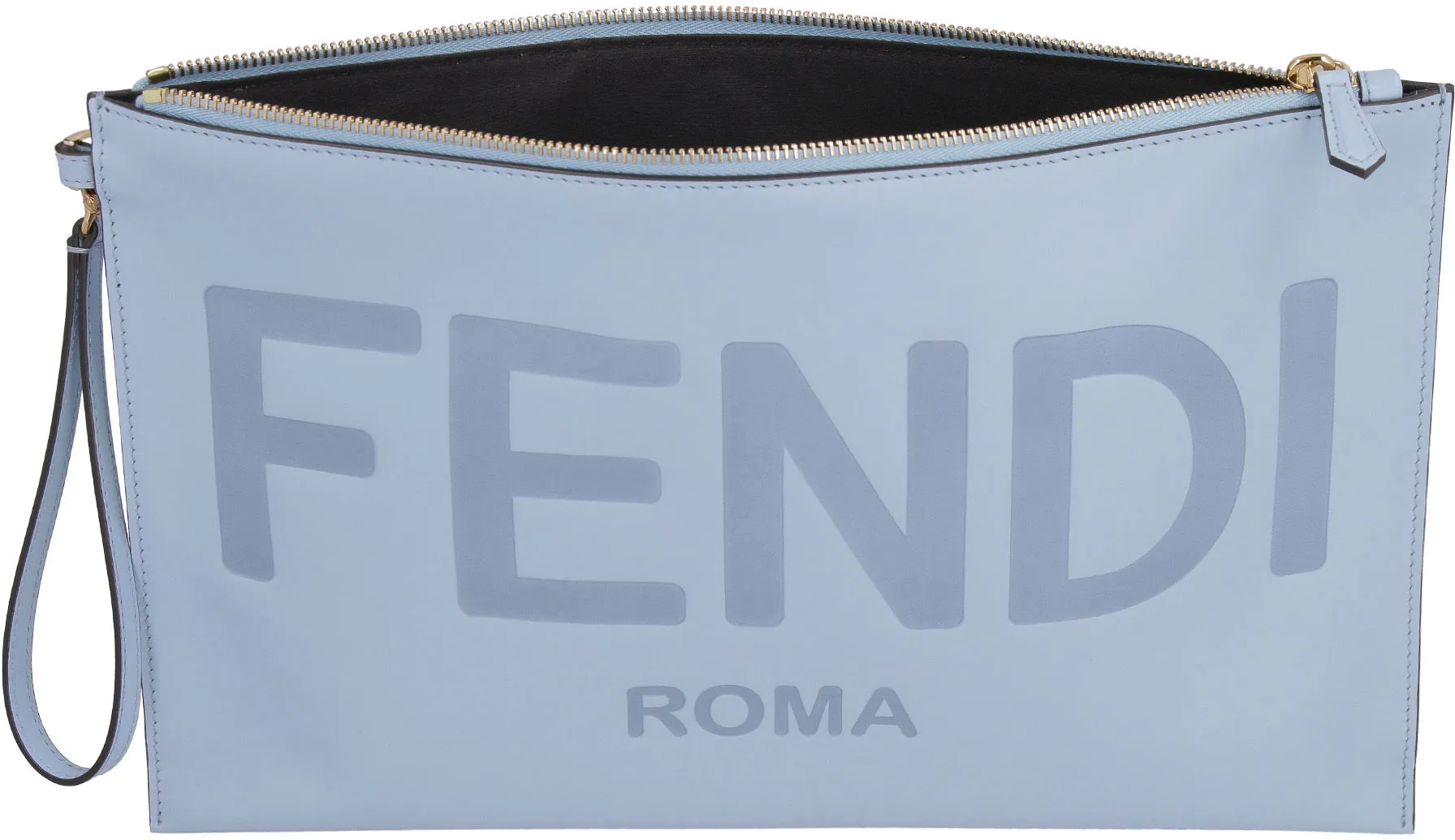 Fendi Logo Debossed Zipped Clutch Bag