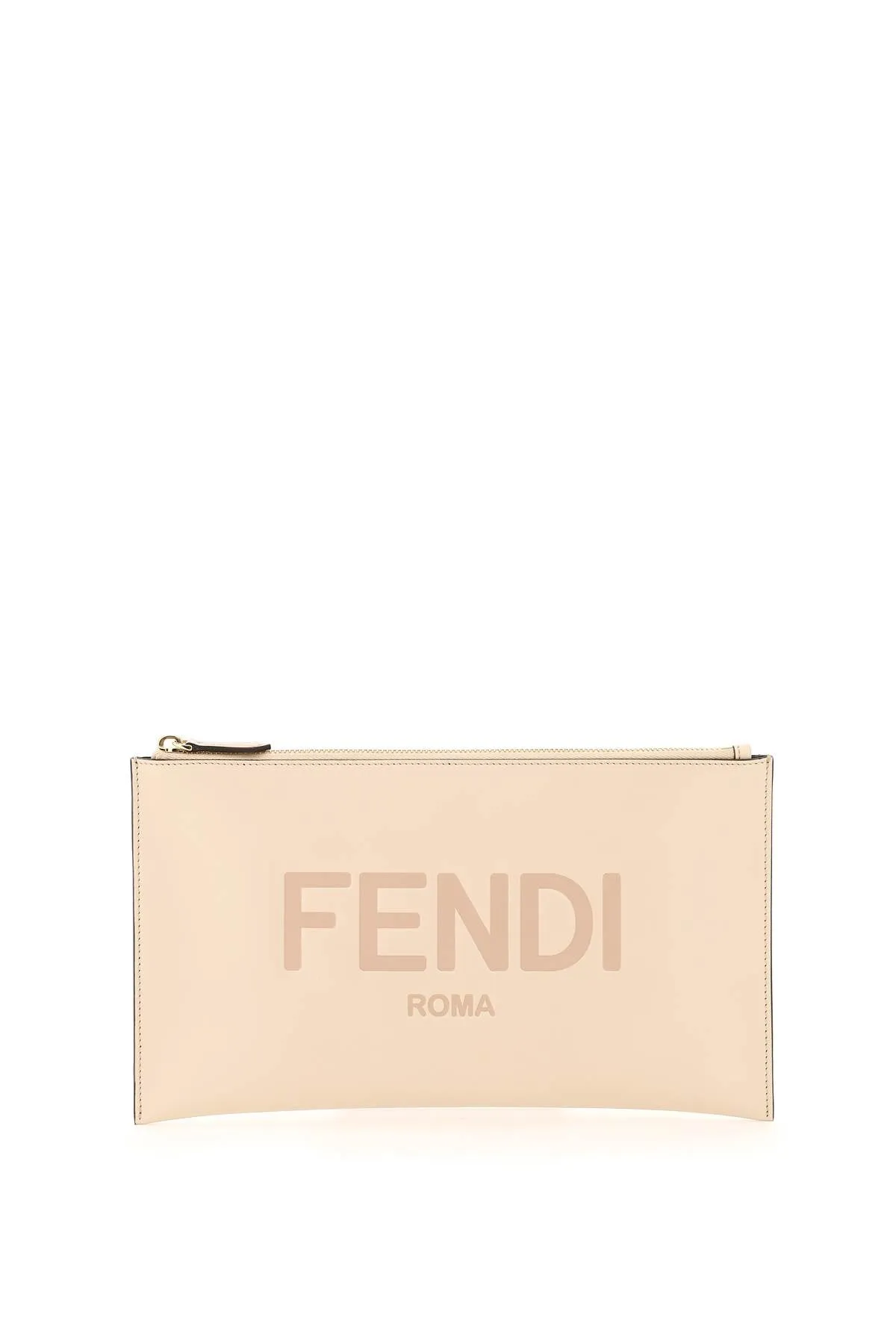 Fendi Roma Lettering Medium Flat Pouch