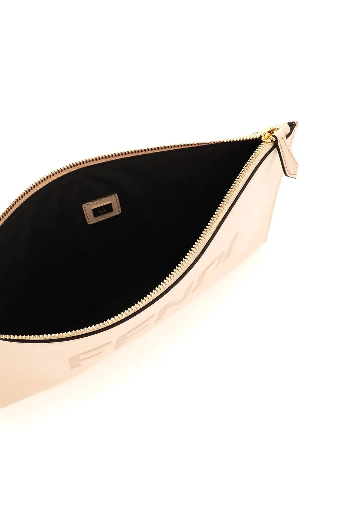 Fendi Roma Lettering Medium Flat Pouch