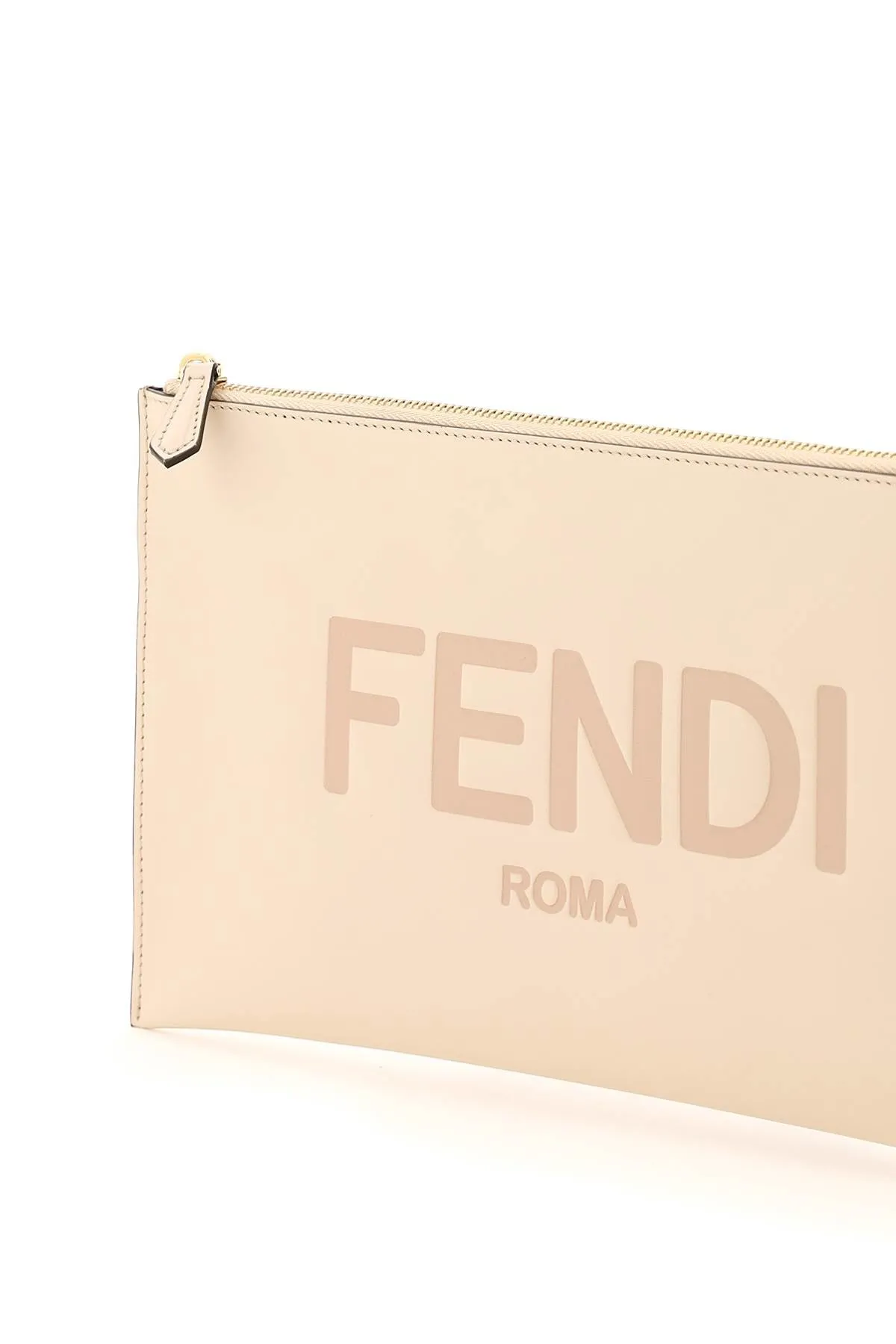 Fendi Roma Lettering Medium Flat Pouch