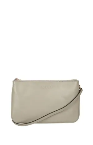 Furla Logo Debossed Top Zip Crossbody Bag