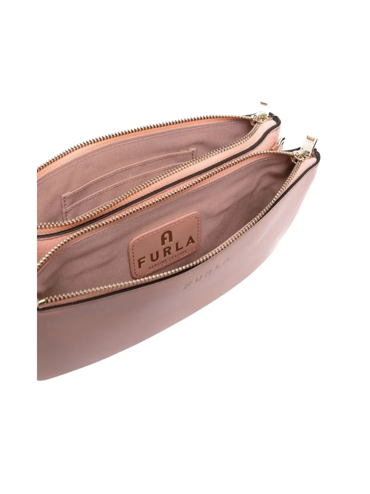 Furla Logo Debossed Top Zip Crossbody Bag