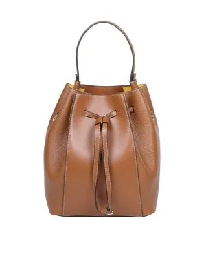 Furla Logo Embossed Bucket Bag